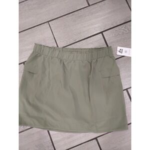 RBX Active Women's Skort Green Cargo Style Elastic Waist Size 1X